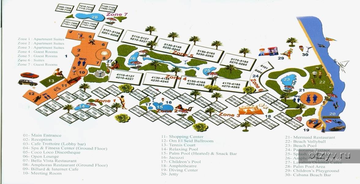 План отеля Otium Family Amphoras Beach Resort 5* 