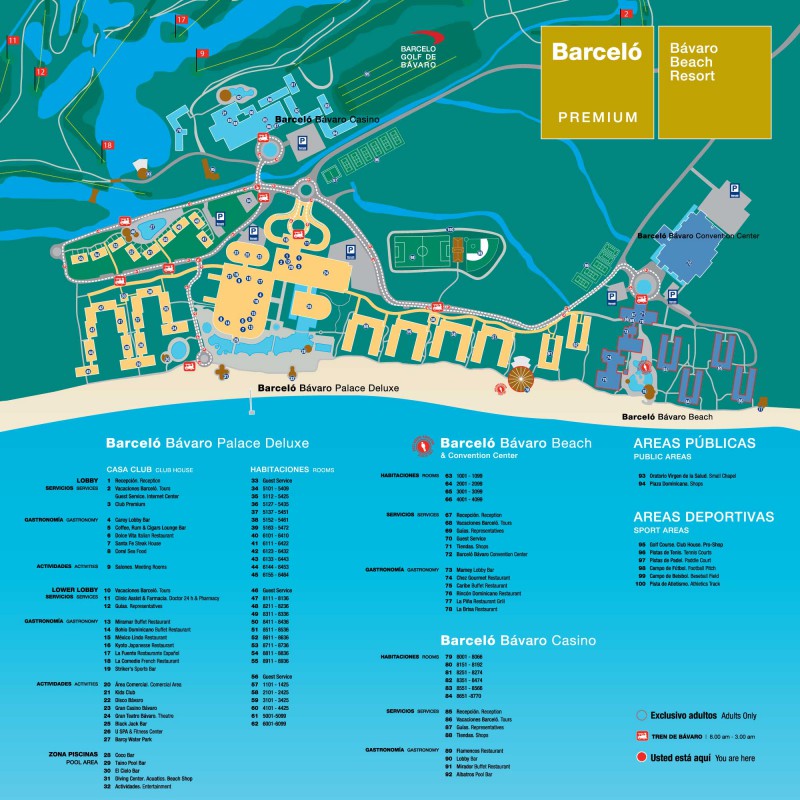 План отеля Barcelo Bavaro Beach 5* 